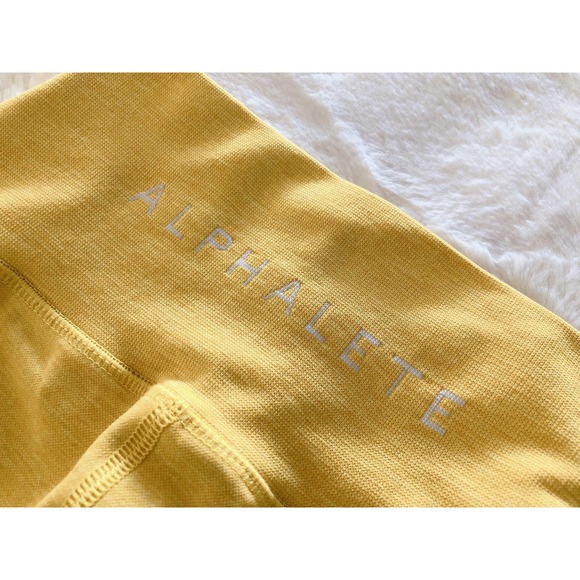 Alphalete Revival Leggings High Rise Yellow Size XS - Picture 7 of 10